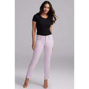 CURVES 360 BY NYDJ Slim Straight Leg Ankle Jeans in Lilac Petal